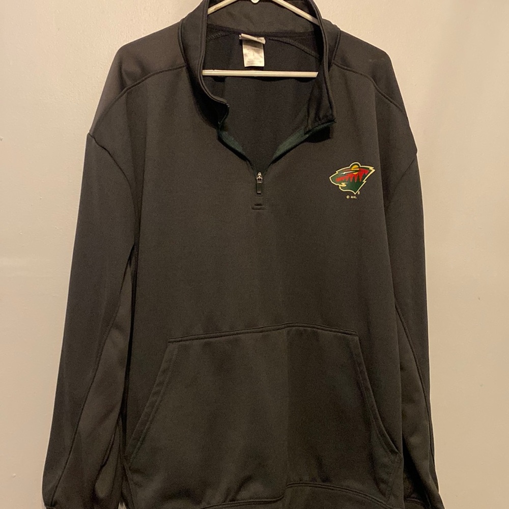 MInnesota Wild official NHL 1/4 zip pull over fleece Mens 2XL